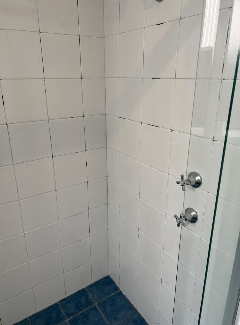 Before Shower Recess Before JSBL Tile and Grout Service